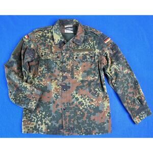 VTG German Field Jacket Mens Large Flectarn Camo BDU Grunge Military 1995 READ